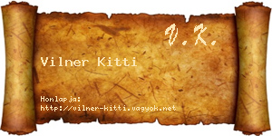 Vilner Kitti névjegykártya