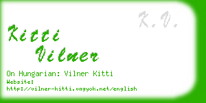 kitti vilner business card